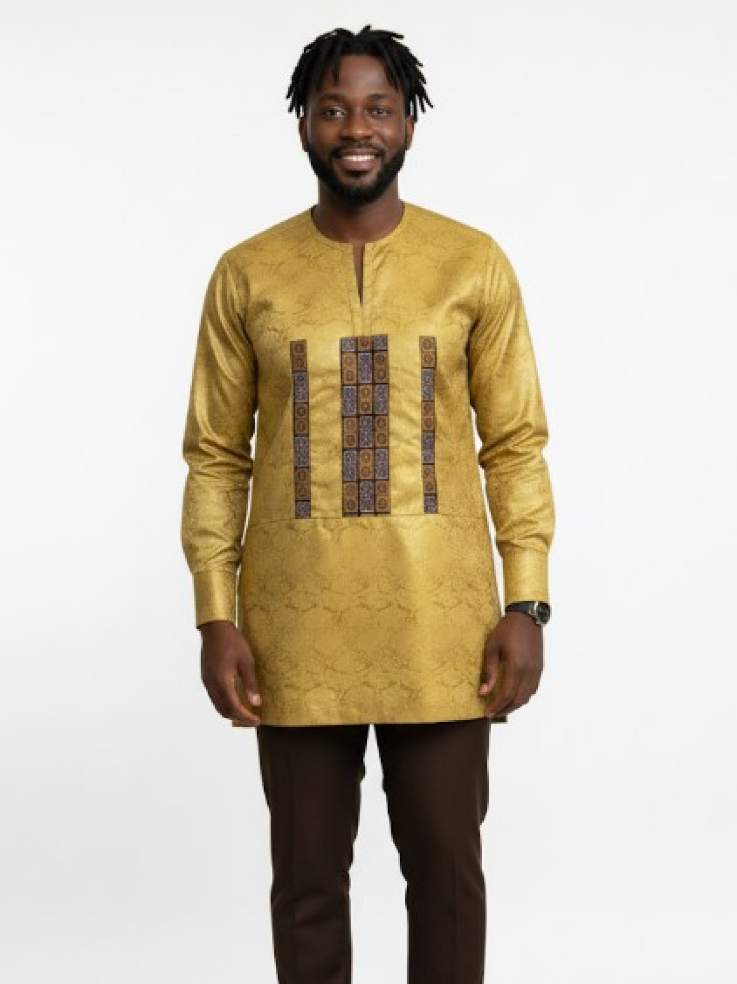  Royal Adinkra Gold Tunic
