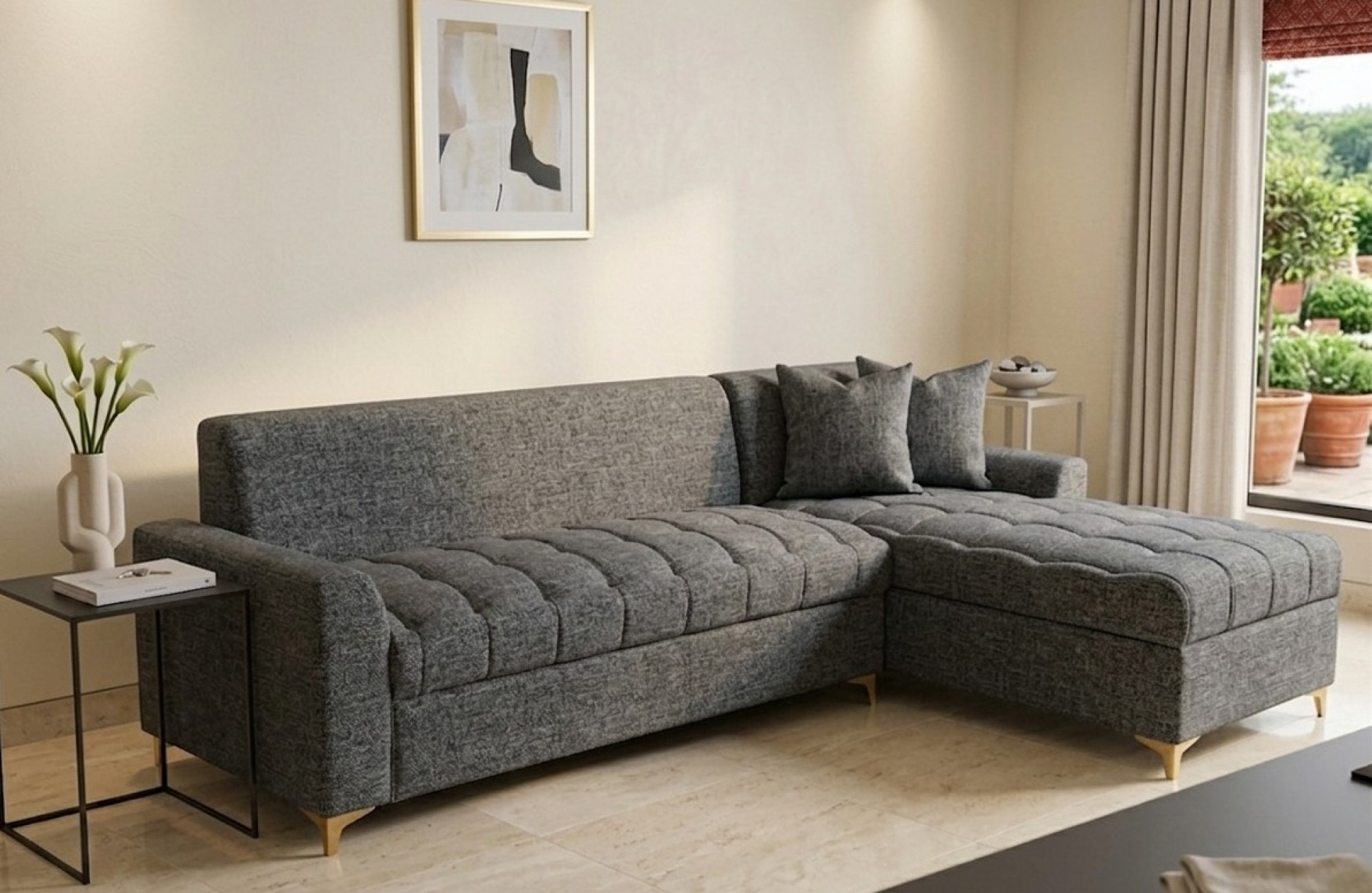 Urban Luxe L-Shaped Sofa