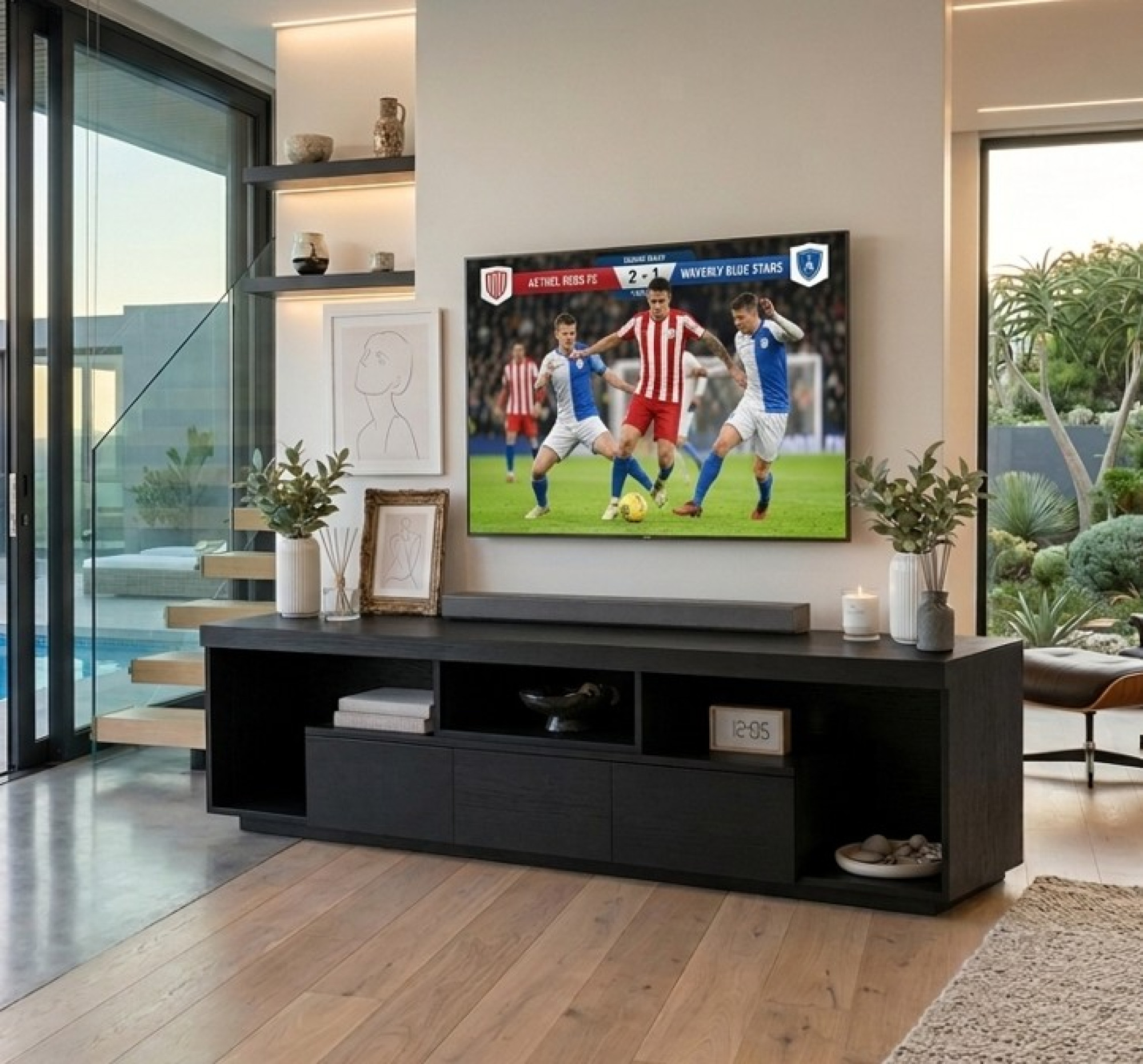 LunaLine Modern TV Stand Console