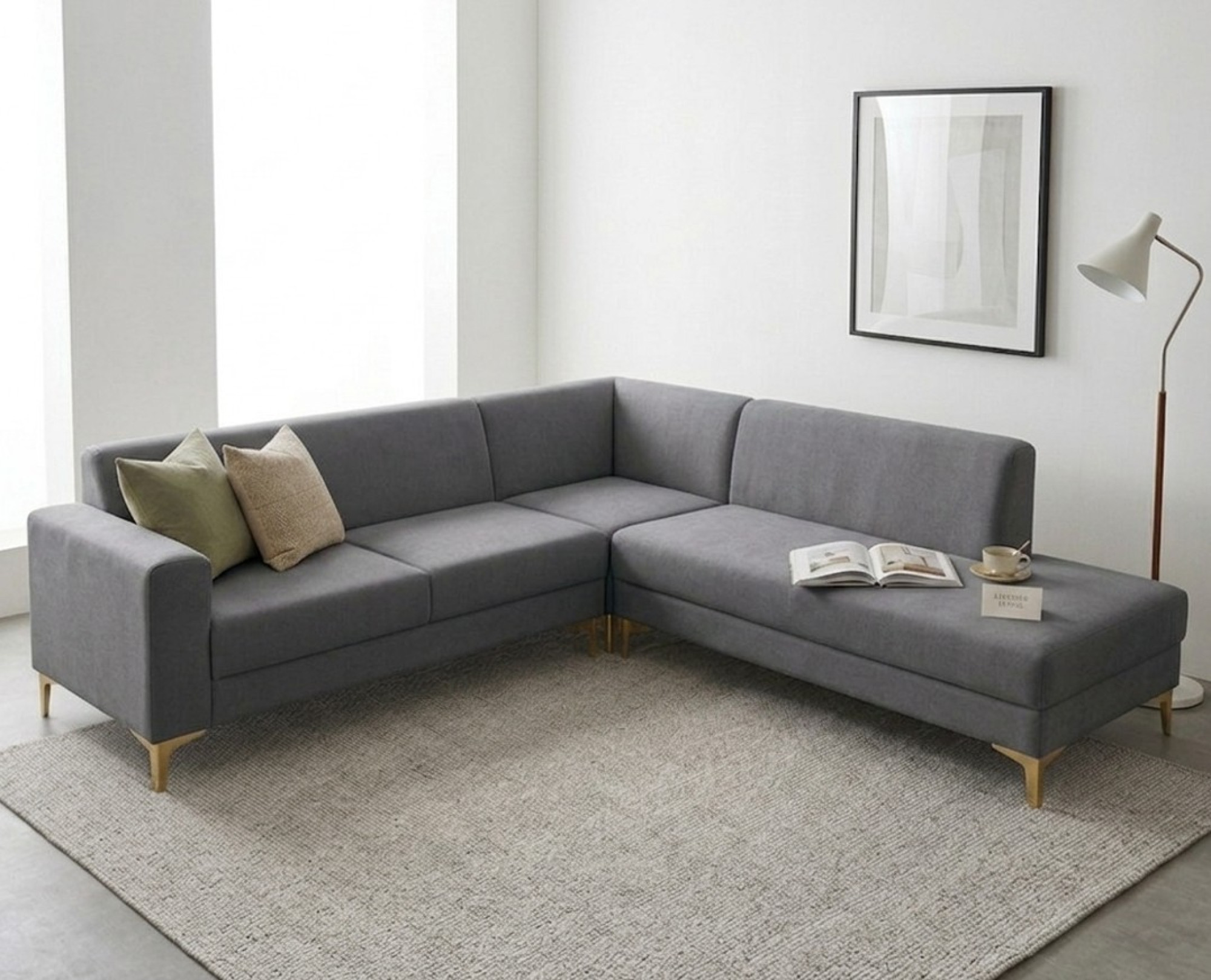 LuxeLine L-Shape Sofa